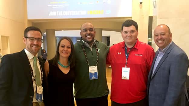 CSL faculty and alumni at the National Association of Collegiate Directors of At