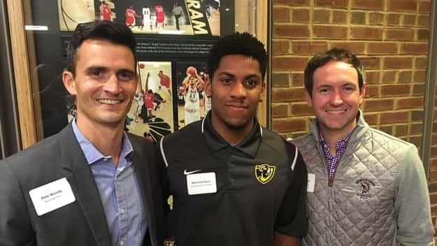 CSL students at a networking event.