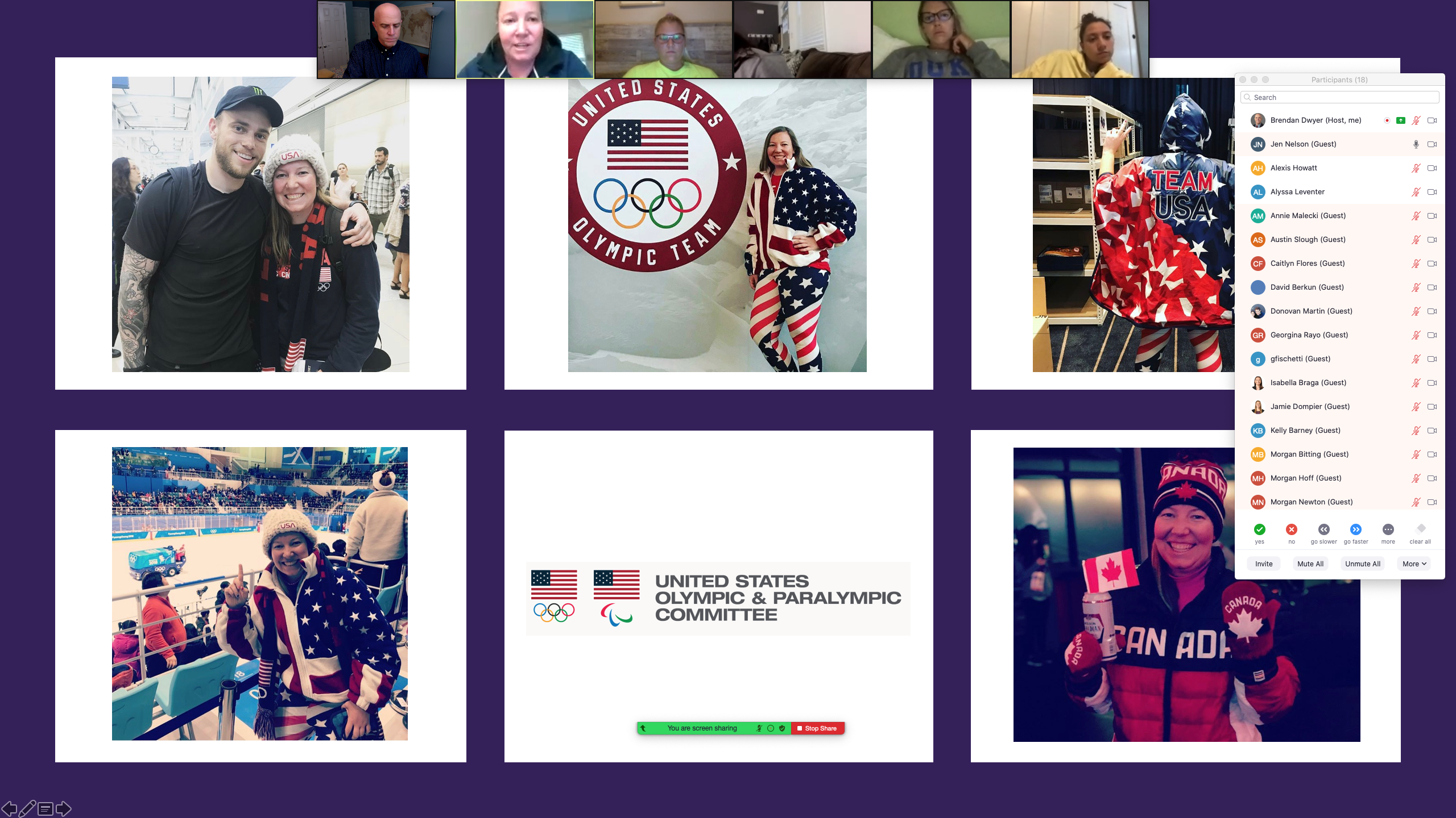 Guest Speaker Jen Nelson Talking Over Zoom